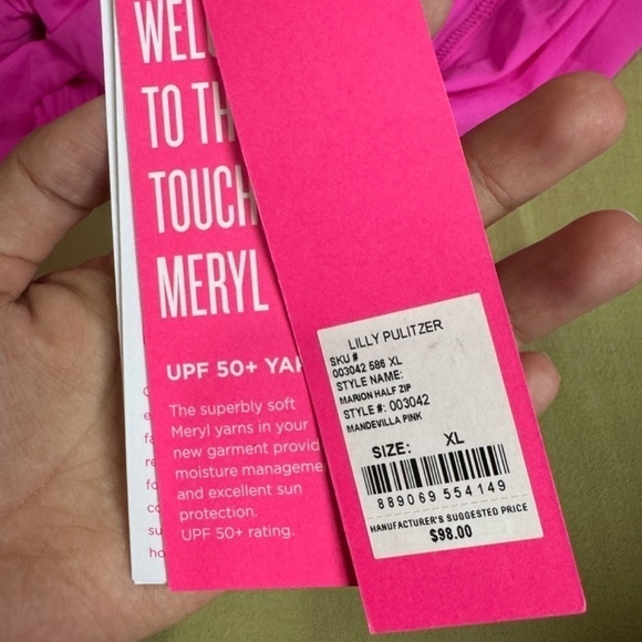 Lilly Pulitzer Luxletic Marion Half Zip Sunguard - Picture 4 of 4